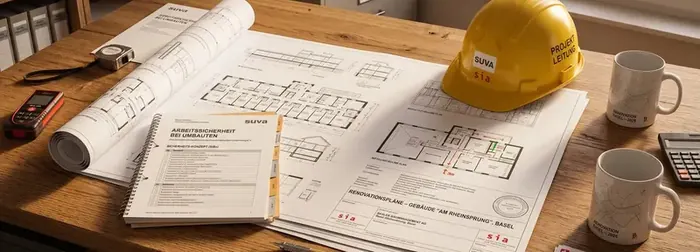 Projektkoordination eines Asbestsanierungsprojekts mit Zeitplan und Dokumentation